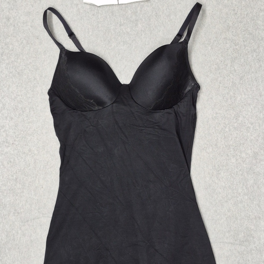 Assets By‎ Spanx Women Shapewear Medium Black Negligee Underwired Lace